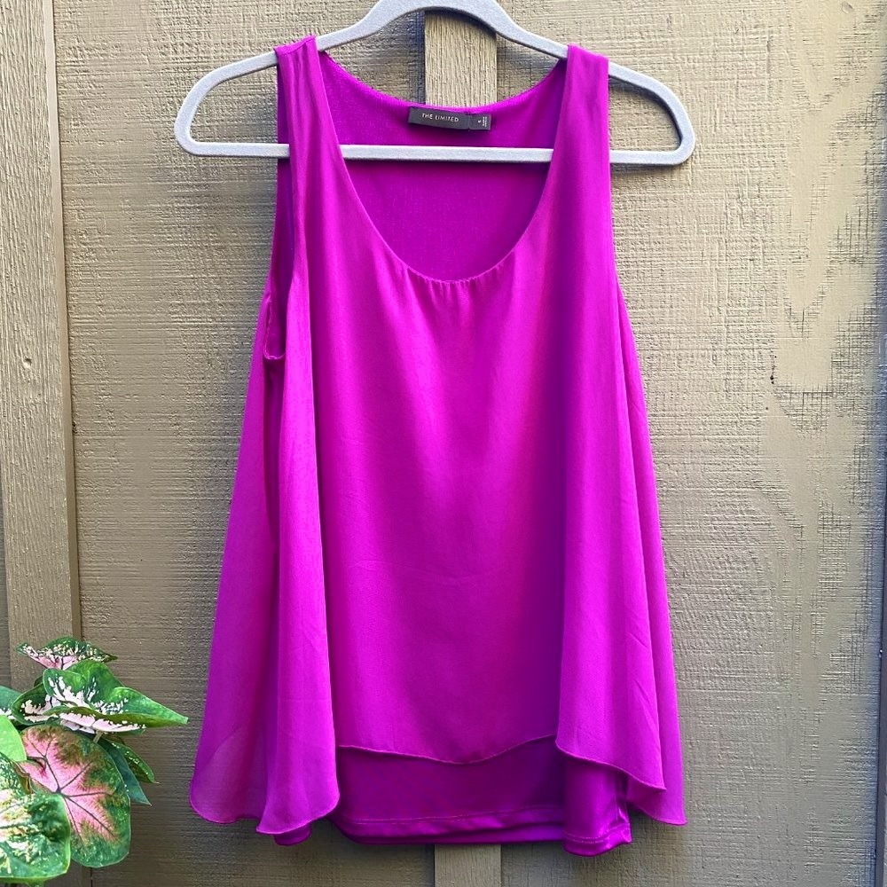 Vibrant Fuchsia Lined A-line Swing Top. Women’s Size Medium, Excellent Condition